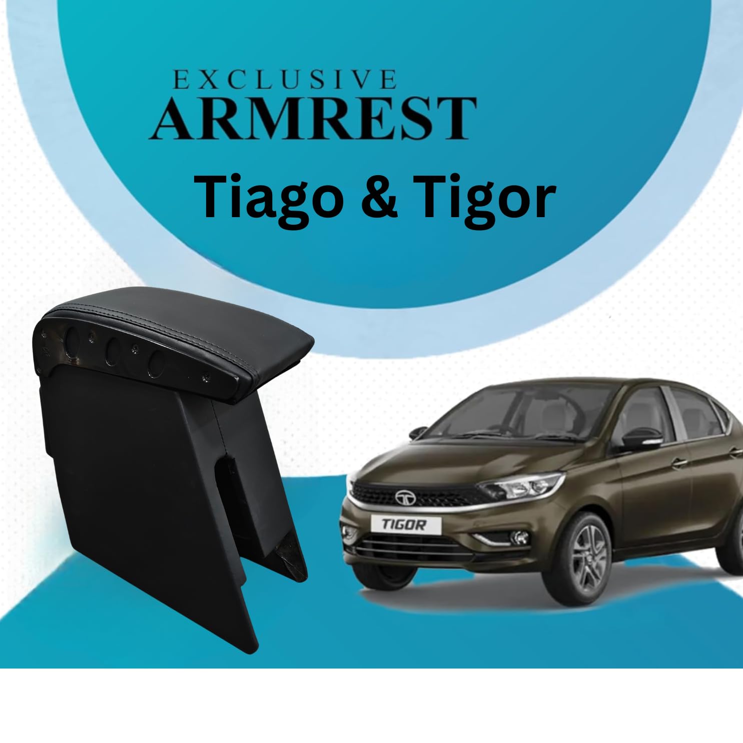 Pabla Enterprises Wooden Car Console/Armrest for Front Seats with