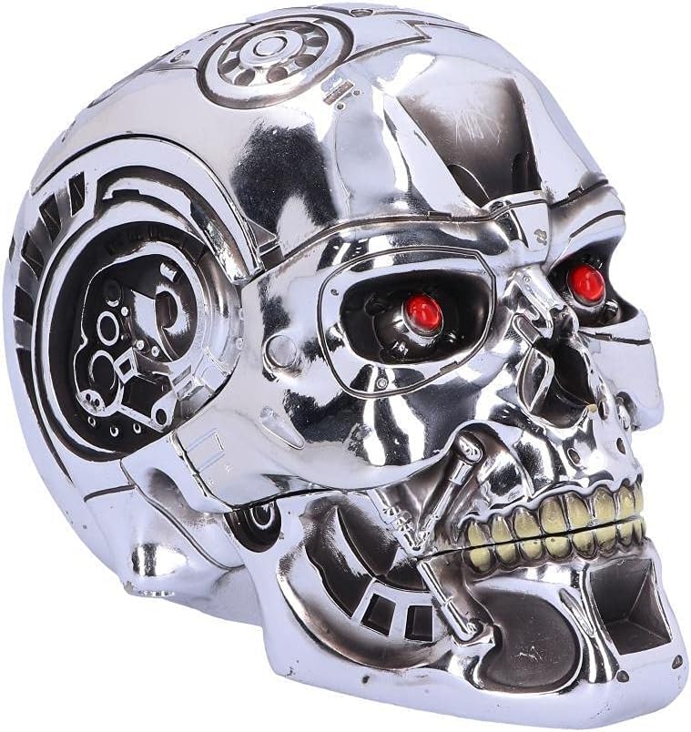 TERMINATOR Nemesis Now T- Box 18cm Silver, Resin