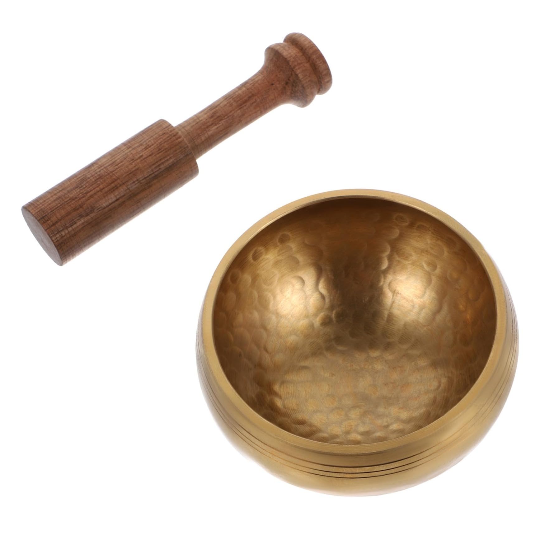 Garneck 1Set Buddha Sound Bowl for Yoga Meditation Hand Hammered Singing Bowl Portable Music Bowl for Relaxation and Serenity Mindfulness Practices