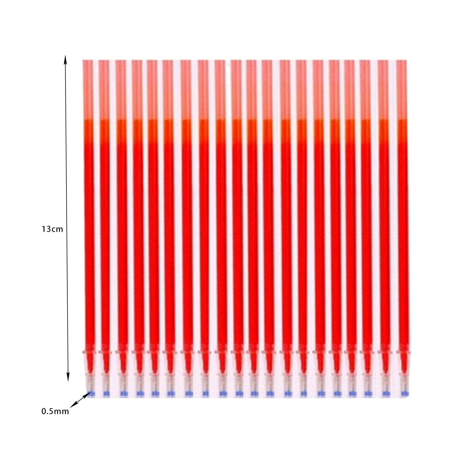 Juego de 10 recambios de bolígrafo borrables con calor para costura, 50 unidades, color rojo