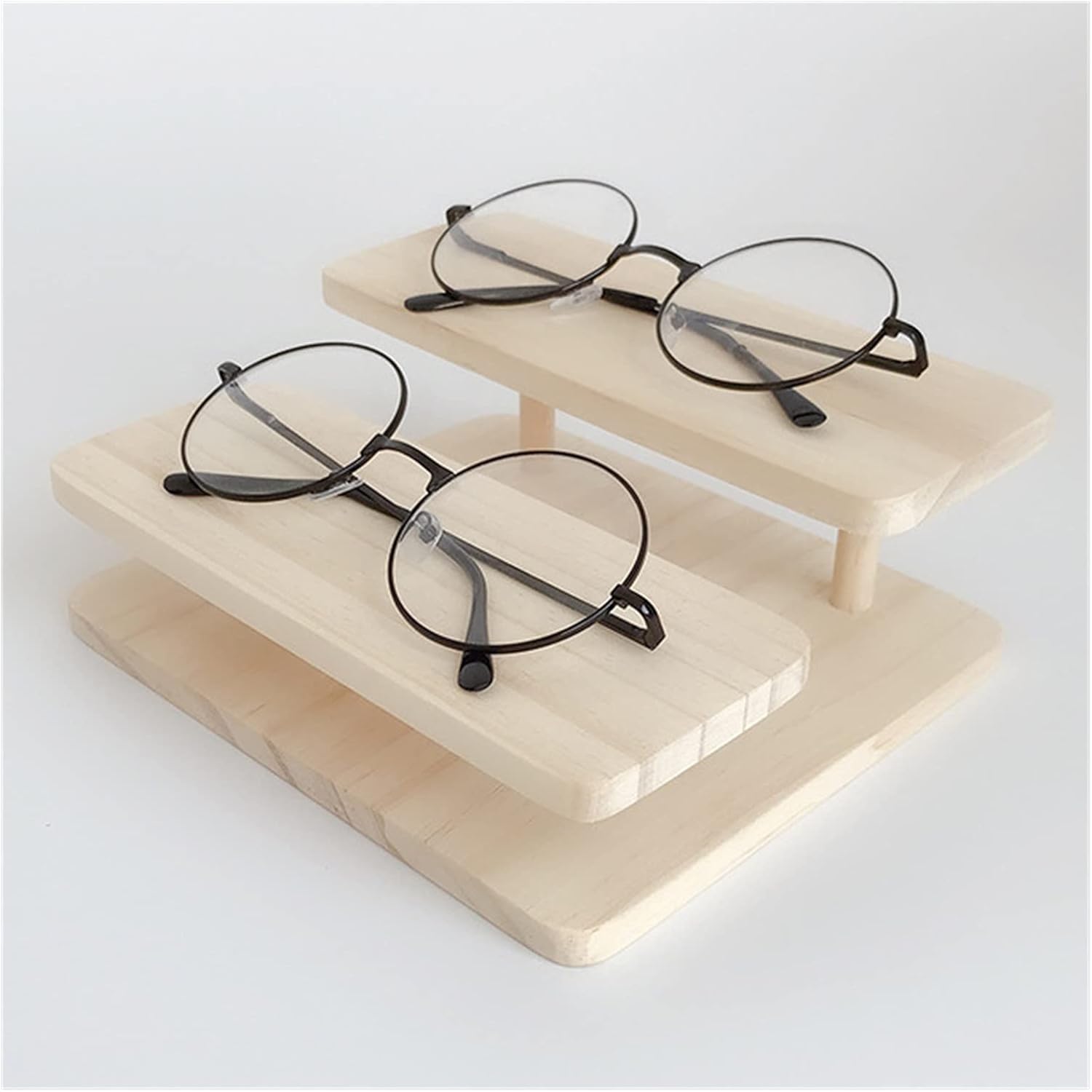 Eyewear Frames Assembleable Bamboo Sunglasses Stand Glasses Display Jewelry Holder Bracelet Watches Show Product Display Stands (Colour: 2 Layers)
