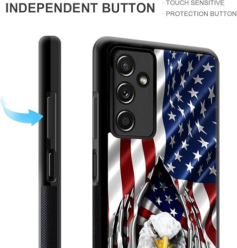 Miniatura 3 de Funda compatible con Samsung Galaxy A14 5G, diseño de bandera estadounidense Eagle Rip Galaxy A14 5G para niños y hombres, TPU suave a prueba de