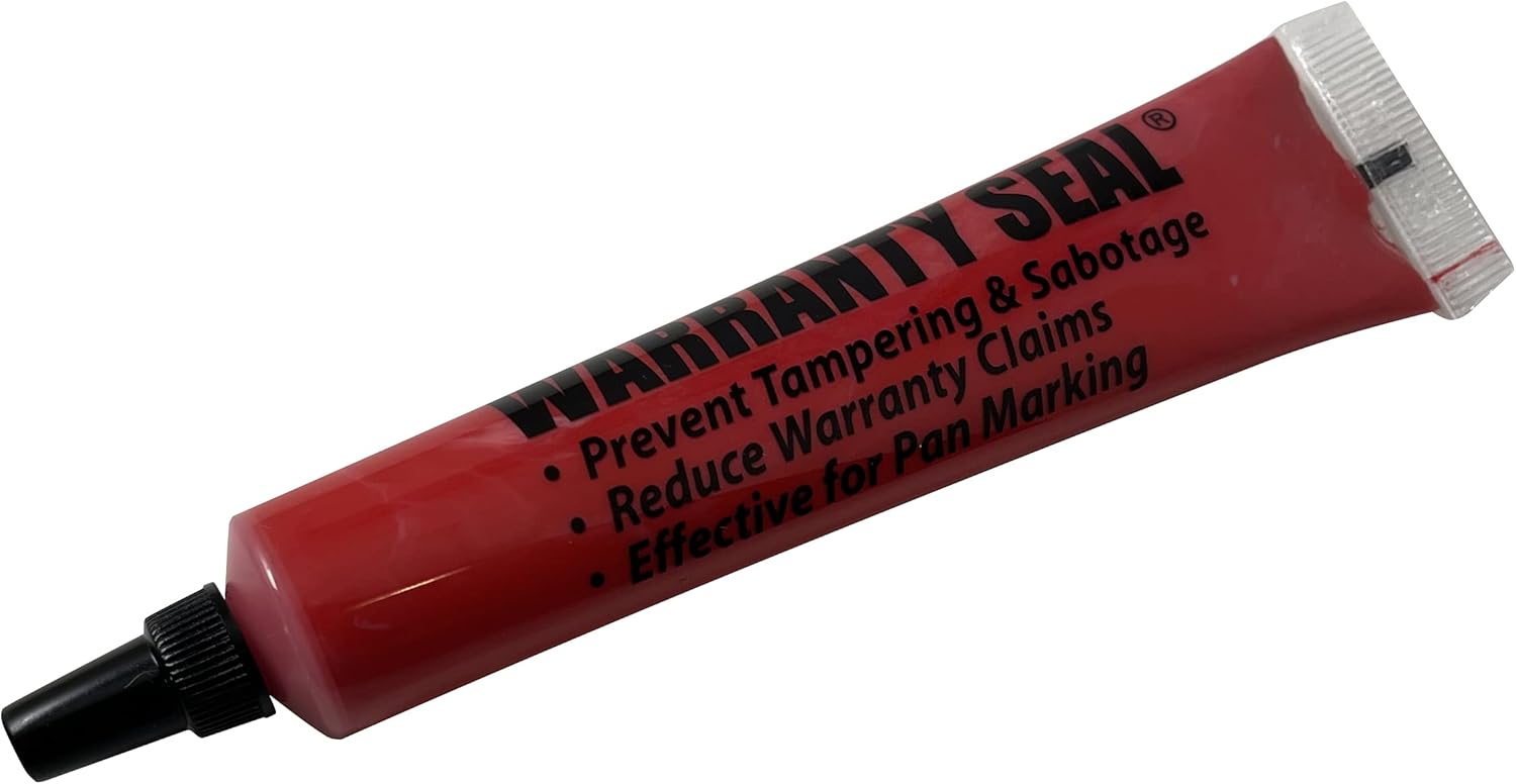 Sherco-Auto Red Tamper Proof Cross Check Repair & Maintenance Warranty Seal 1.8 Oz Squeeze Tube Paint Marker - 12 Tubes - Made in USA