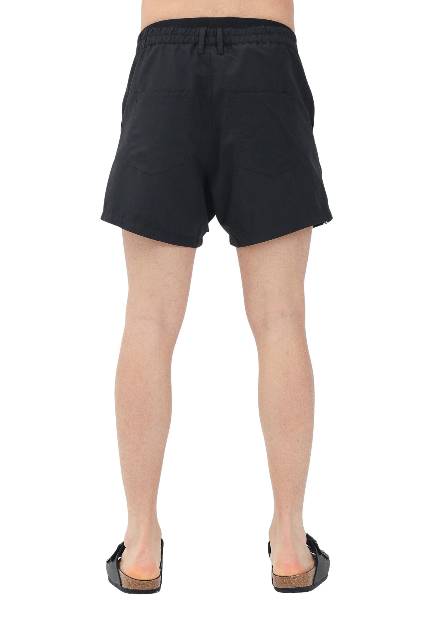 GCDS Shorts Mare Nero da Uomo con Stampa Logo L