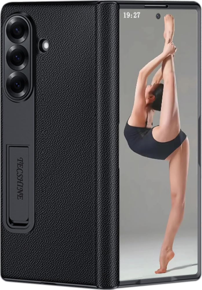 Custodia del Cellulare per Samsung Galaxy Z Fold7, Cover per Telefono in Pelle per Galaxy Z Fold 7, Protezione Cerniera del Telefono -Nero