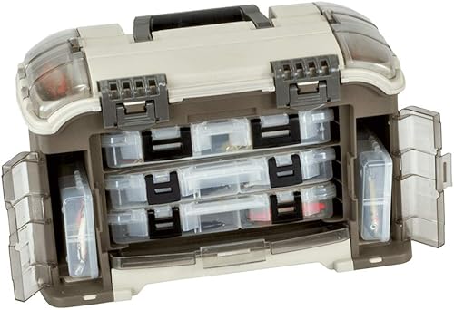 Plano Elite Series Ultimate - Sistema de aparejos en ángulo, grafito y arenisca, incluye 6 cajas de utilidad StowAway, almacenamiento de aparejos de