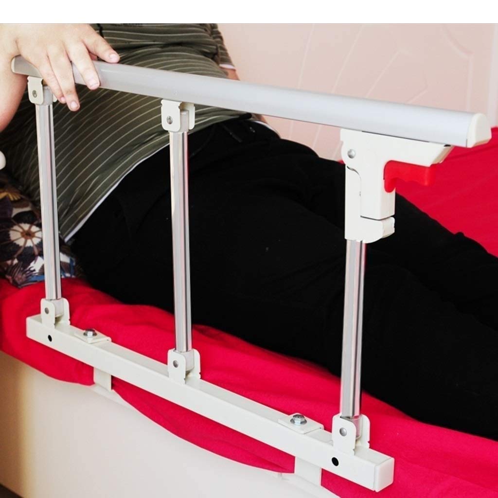 Barandilla De Cama Plegable Protector Lateral De Seguridad para Personas Mayores, Asa De Ayuda para Adultos Barandilla De Cama para Discapacitados Barra De Parachoques con Agarre De Metal pa