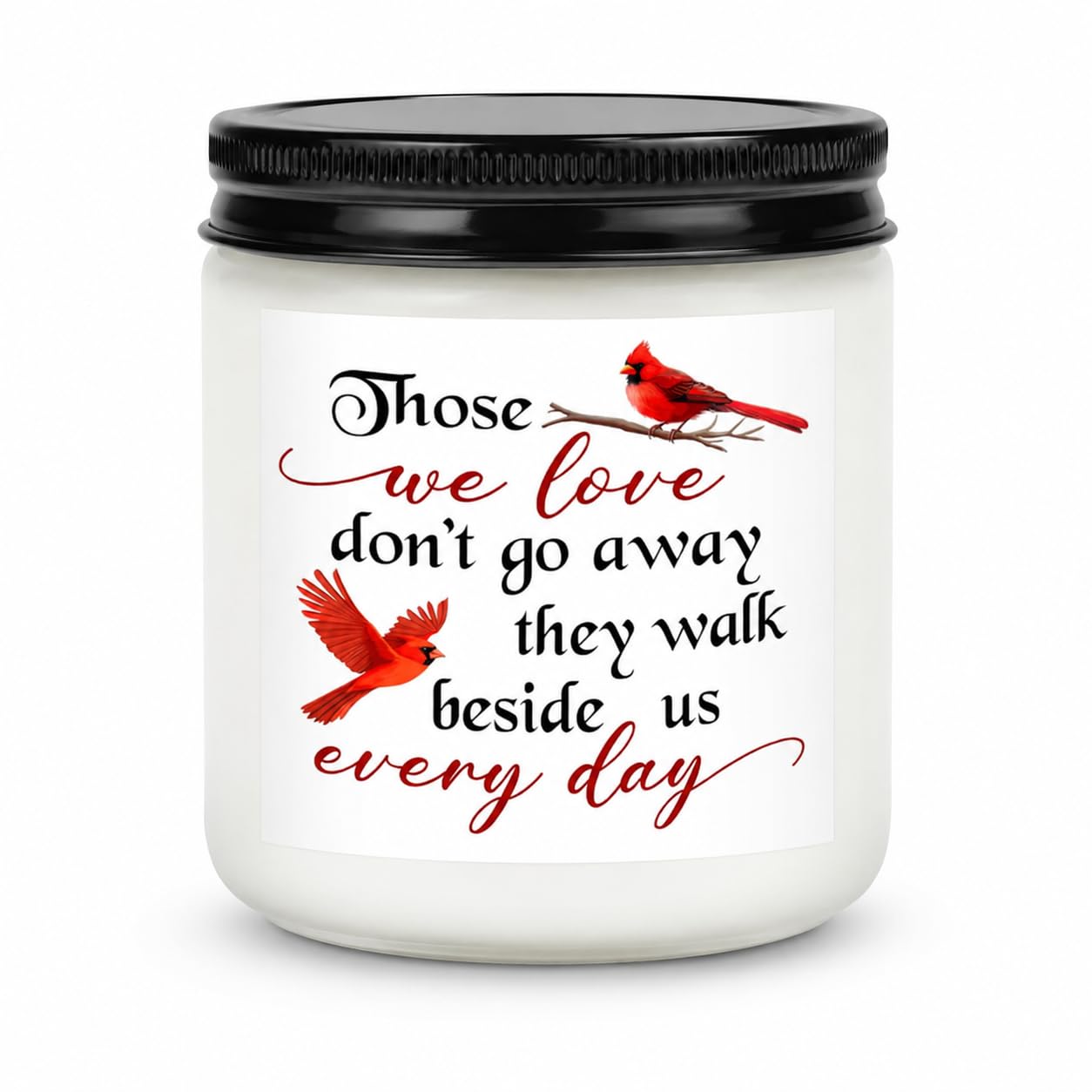 Robin Printed Sympathy Gift Lavender Scent Soy Candle, 3.5OZ