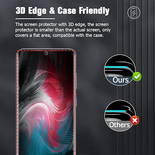 Miniatura 2 de Paquete de 2+2 Protector de pantalla y protector de cámara para Galaxy S21 Ultra, vidrio templado transparente 9H, resistente a los arañazos,