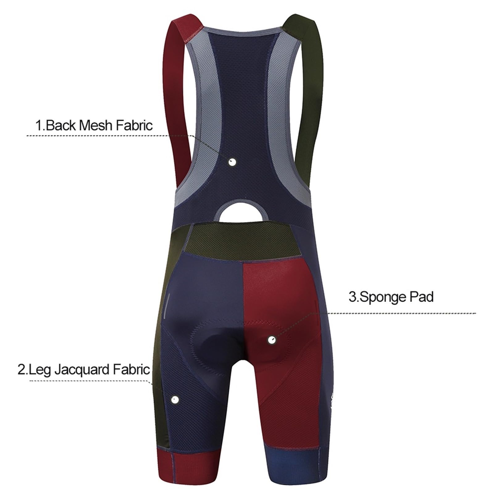 Cuissard à Bretelles Cycliste Homme Professionnelle d'été rembourré dégradé Pro XL
