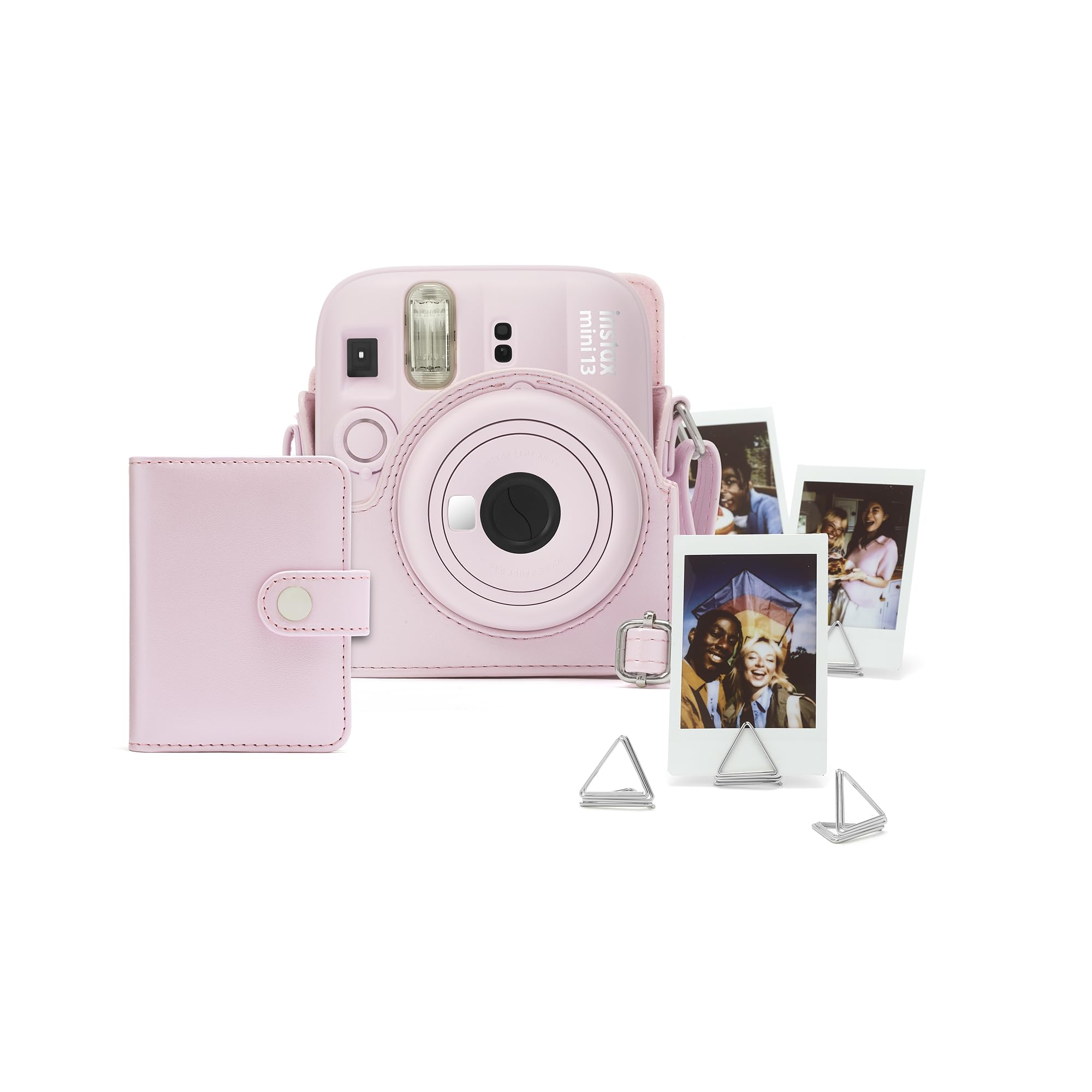 instax mini 13 instant camera Accessory Kit, contiente: custodia tipo pronto, mini albun, clip fotografiche, Candy Pink