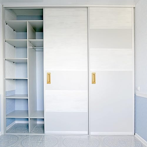 Miniatura 5 de Malimali Tiradores empotrados dorados de 6 pulgadas para puerta de armario, puerta corrediza de granero, manijas rectangulares de acero inoxidable