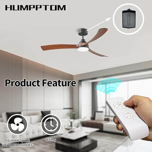 Miniatura 5 de Paquete de 2 kits de control remoto de ventilador, receptor de tamaño pequeño, ventilador de techo, control remoto para HunterHarbor