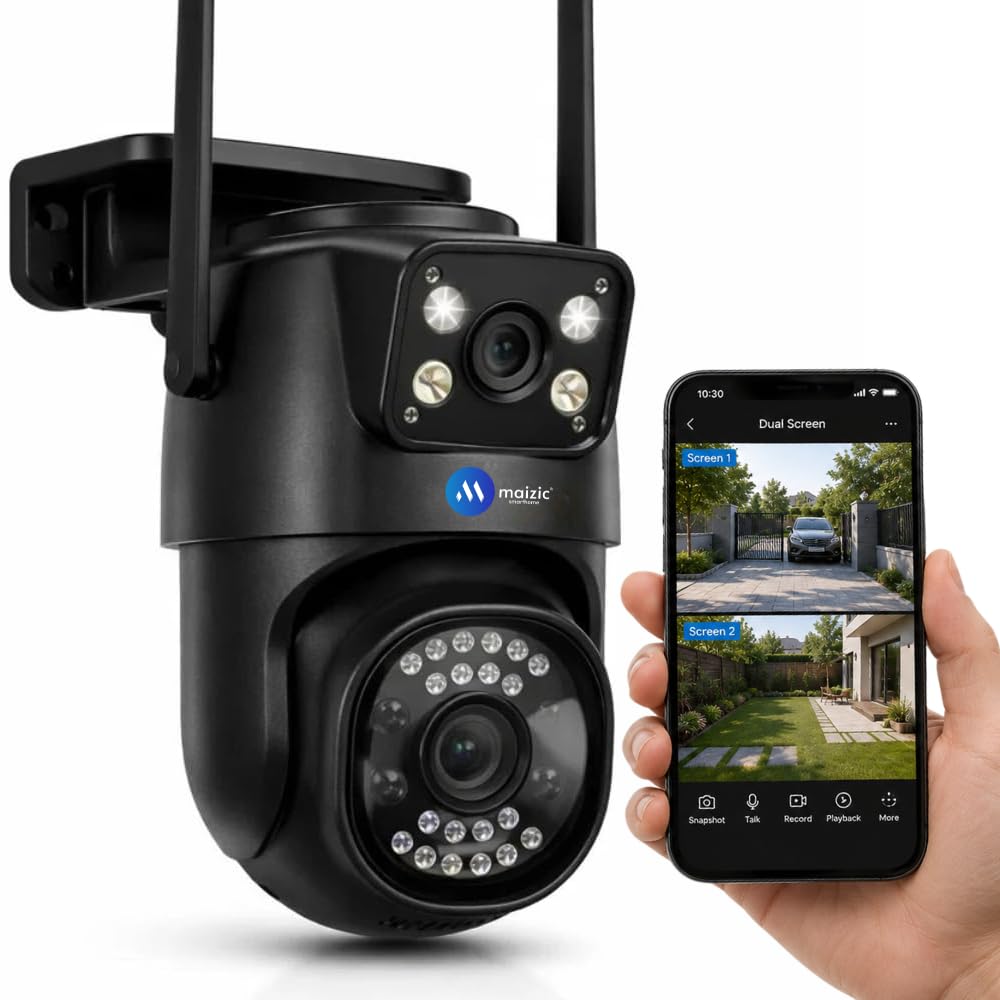 Maizic Smarthome Mini Supercam WiFi Outdoor CCTV Camera | 5MP+5MP Dual Lens | Dual Screen Live View | Full Color Night Vision | Motion Detection | Two-Way Audio | Multi-User Access-picture-17