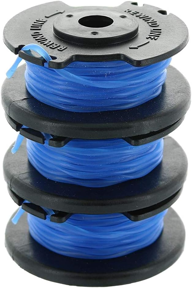 Daxin 3 PC Weed Eater String Trimmer, Replacement Spool 0.065" Single Line Auto-Feed String 18V and 24V 40V Cordless Trimmer，Spool Model: 29252 Ryobi One+ AC14RL3A OEM Line Spool