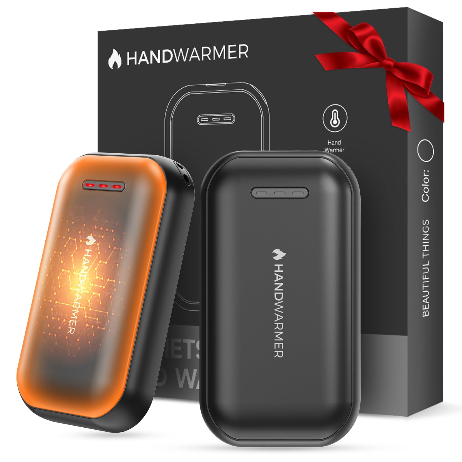 DDHTSAL Magnetic Rechargeable Hand Warmers (2 pack) - 6000 mAh Ultra Light Portable Electric Handwarmers, Pocket-Sized Hand Warmers with 3 Heating Modes, Winter Gifts Hand Warmer for Men & Women