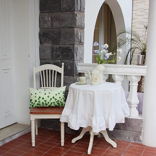 Miniatura 6 de Ogiselestyle Funda de almohada de trébol de la suerte del día de San Patricio, 12 x 20 pulgadas, funda de cojín de trébol verde para decoración de