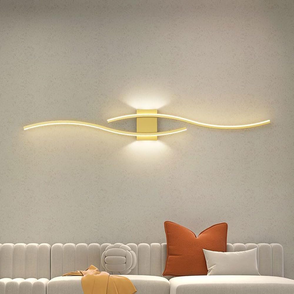 XANAYXWJ Applique da Parete a LED Illuminazione dimmerabile per Interni Lampade da Tavolo 24W/28W/35W/40W Lineare (B,100CM-35W) (B 100CM)