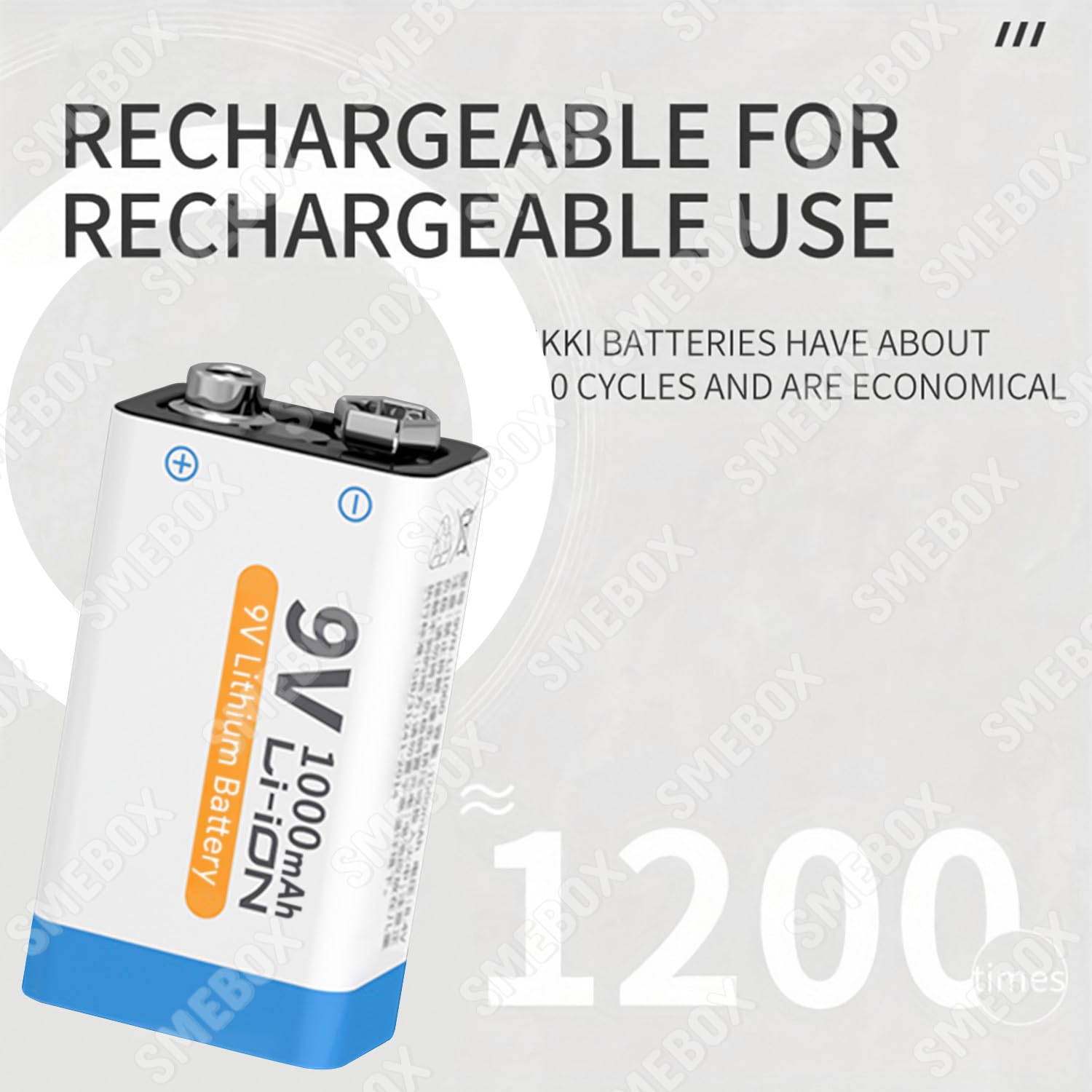 Pilas Recargables de 9V 1000mAh Alta Capacidad 6F22 PP3 6LR61 con Cargador para Detectores de Humo, Multímetros, Mandos a Distancia, Guitarra Eléctrica, Micrófono Inalámbrico (8 Piezas)