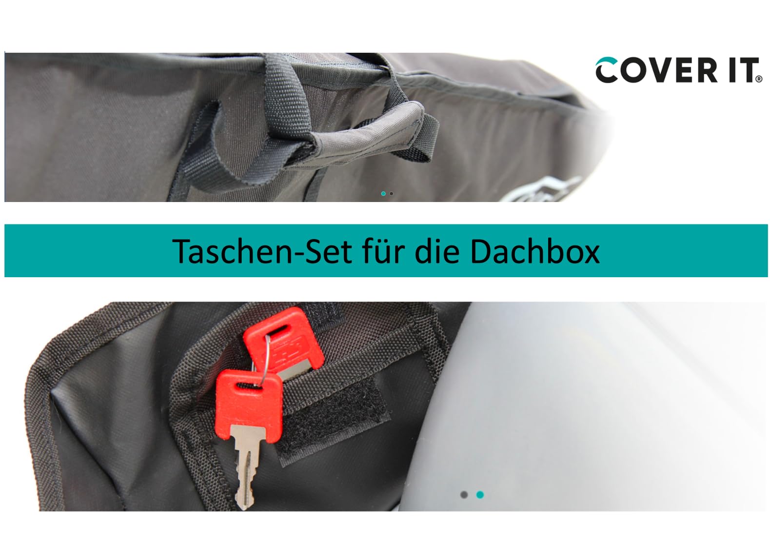 Set de sacs Cover It pour le porte-bagages de toit - 4 sacs, Idéal pour l'organisation des bagages dans un coffre de toit - 50111