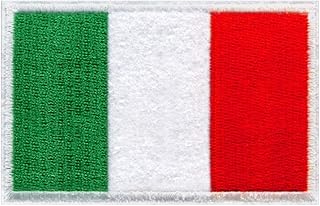 Toppa Bandiera Italia – Toppa Termoadesiva Ricamata Emblema Nazionale, Patch Militari Bandiera Italiana, Applicazione da Cucire o da Stirare per Tessuti (8.5 x 5.6 cm)