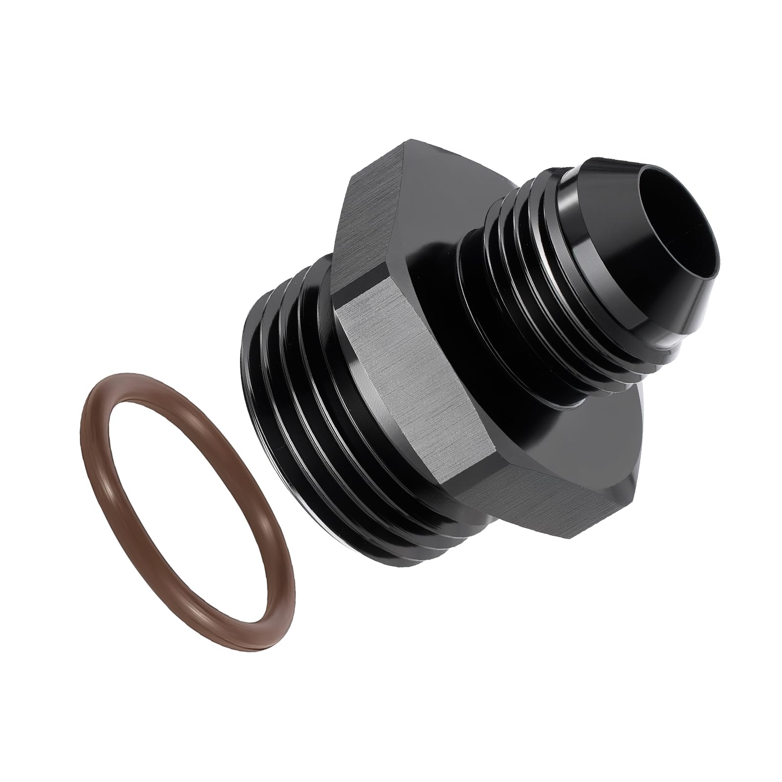 EVIL ENERGY 8AN Flare to 12AN ORB Male 1PC Fuel Rail Adapter Fitting Black