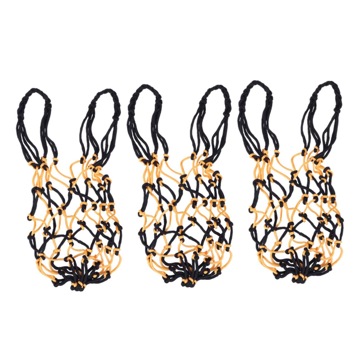 Totority 3pcs Large Sports Ball Bag Mesh Basketball Bag Drawstring Net Nylon Soccer Carrier Mesh Net Drawstring Storage