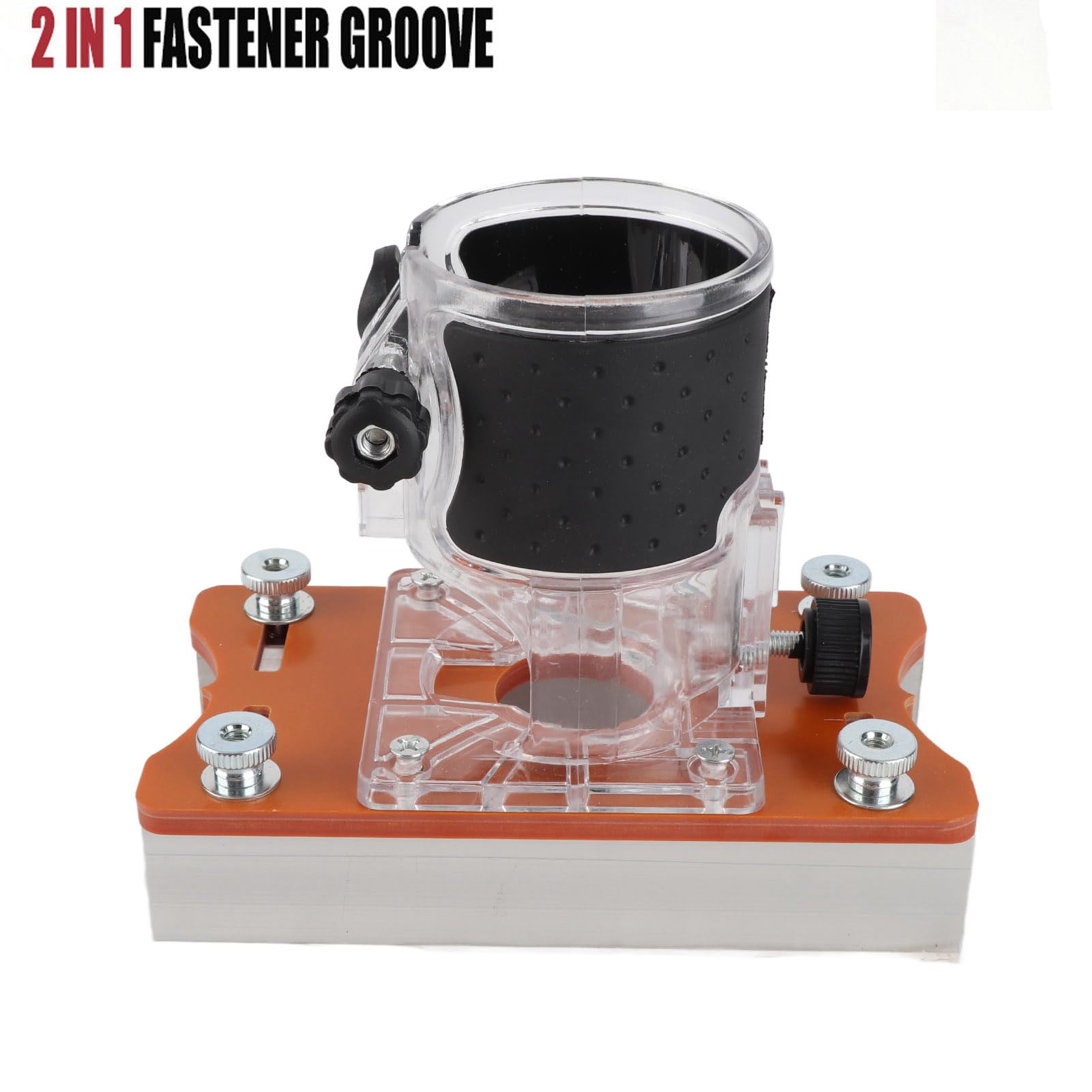Localizzatore di scanalature per macchina da taglio HaloVerde con base per fresa per la lavorazione del legno in lega di alluminio e plastica, adatto a taglierine da 65 mm per