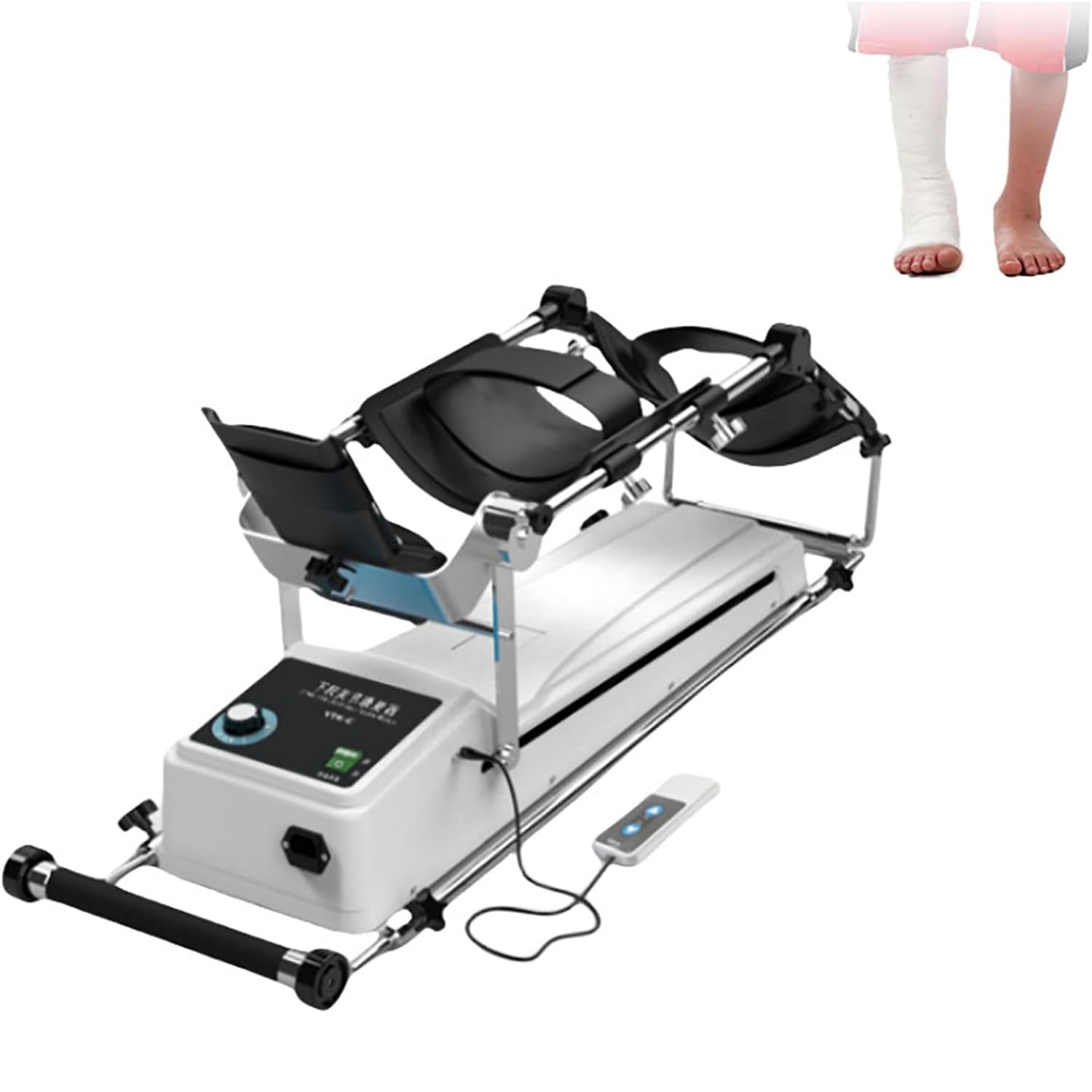 Trainer Elettrico Riabilitazione Ginocchio, Attrezzatura L'allenamento emiplegia articolazione Ginocchio con Telecomando, Regolazione Continua velocità E Angolo Allenamento da -5 A 120°,Small