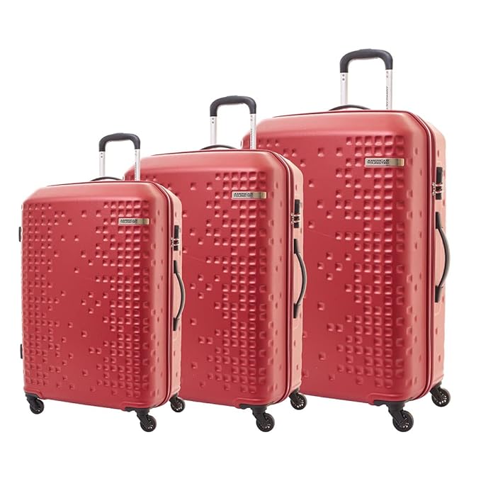 American Tourister Cruze ABS Red Hardsided Luggage Set (AN6 (0) 00 004