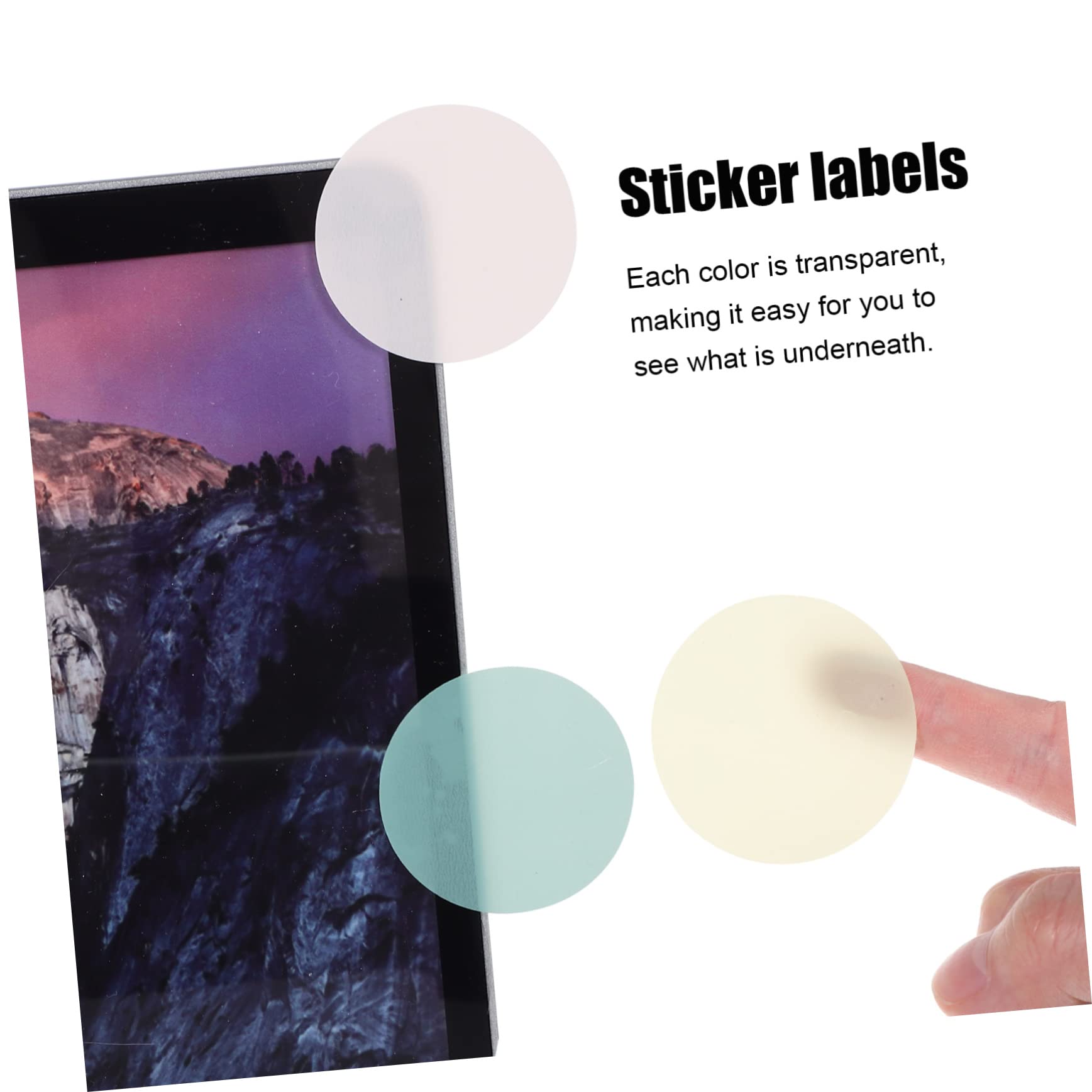 Notas Adhesivas Transparentes Redondas Pet, 1200 Hojas Reposicionables