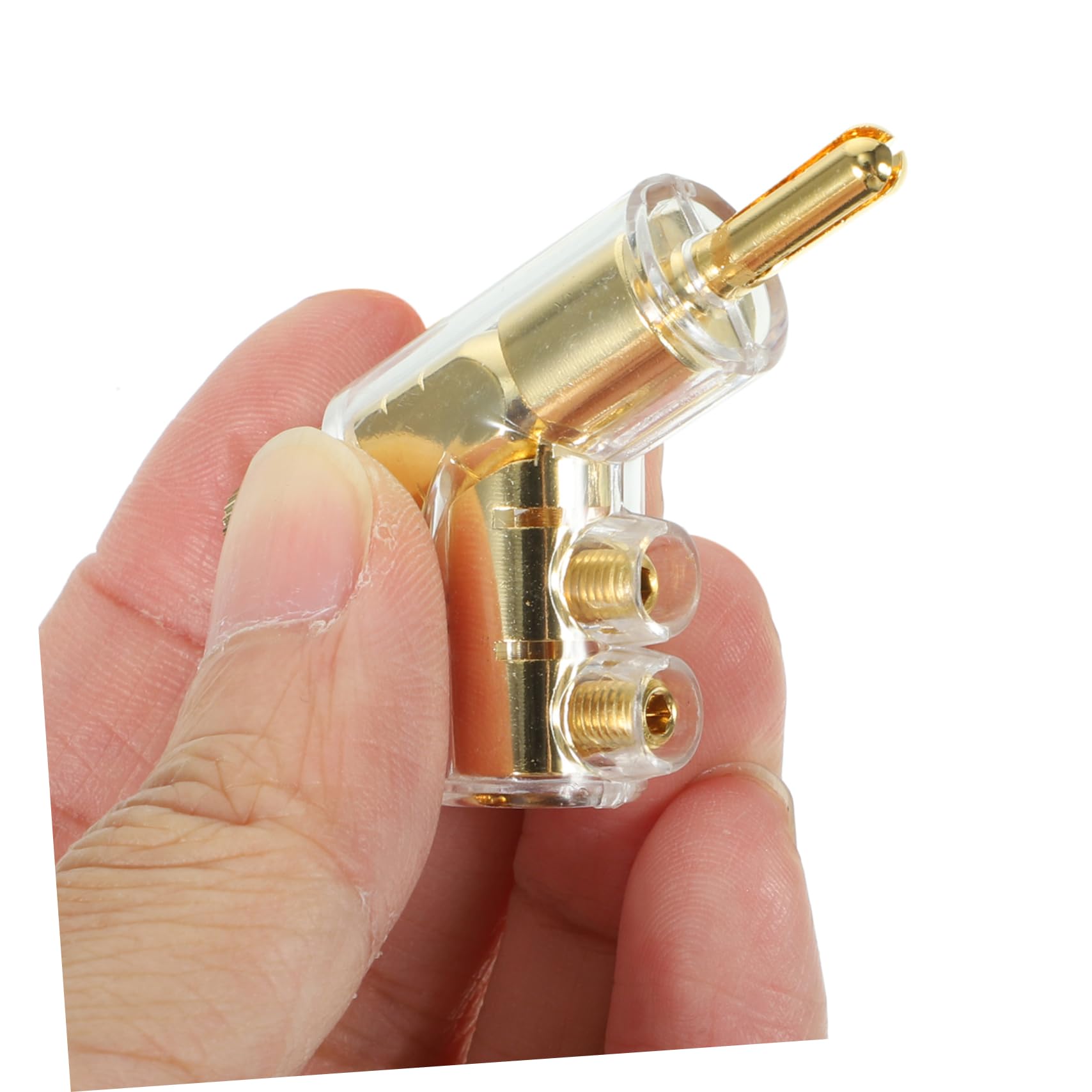 HOMSFOU 4pezzi Connettori Banana Placcati Per Cavi Audio Adattatori Gradi Per Diffusori e Amplificatori Facile Installazione e Connessione Stabile