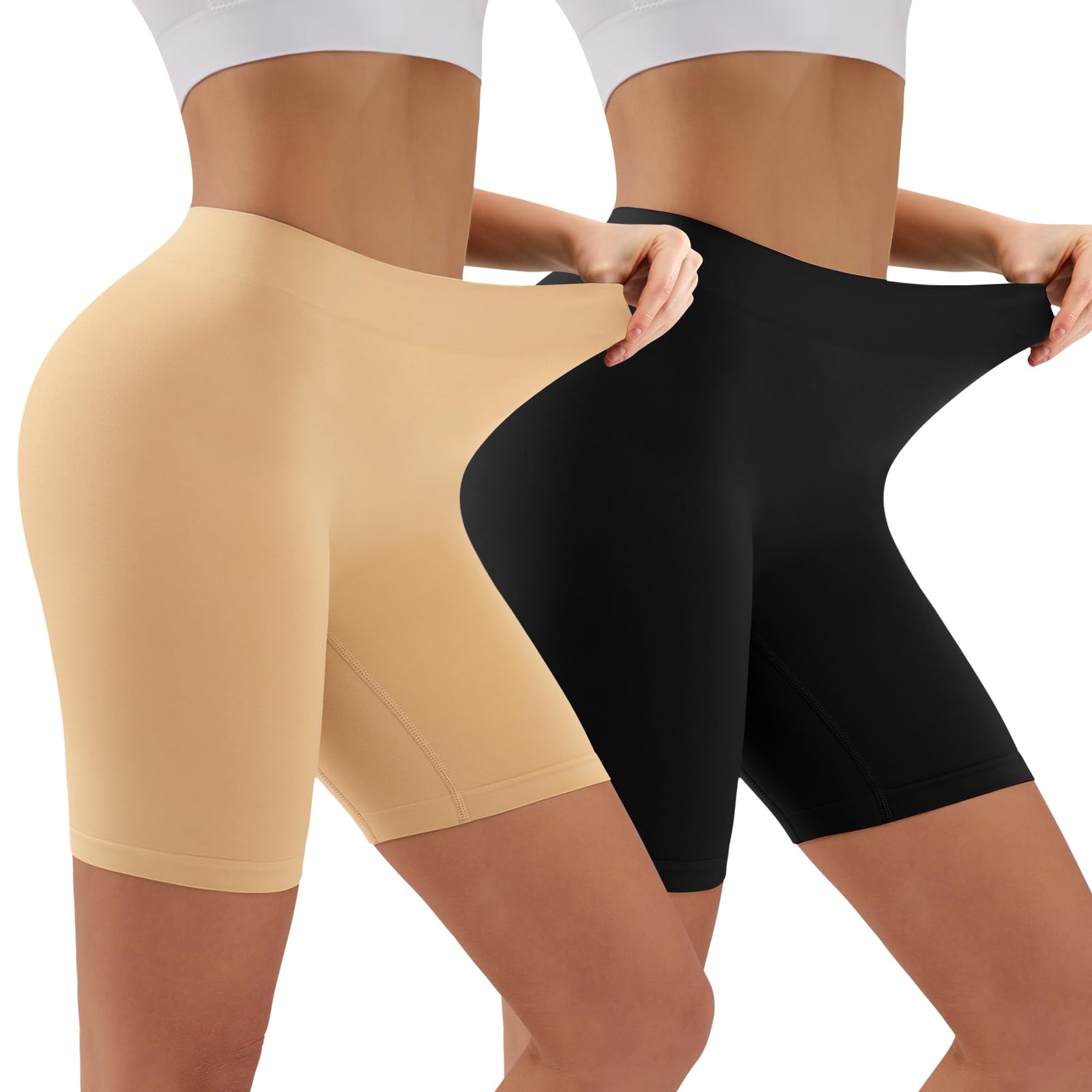 YADIFEN Radlerhose Damen Kurz Unterhose Hotpants Boxershorts Lange Frauen Panties Unterwäsche Damen Hoher Bund Shorts,Yoga, Party,Täglich Tragen