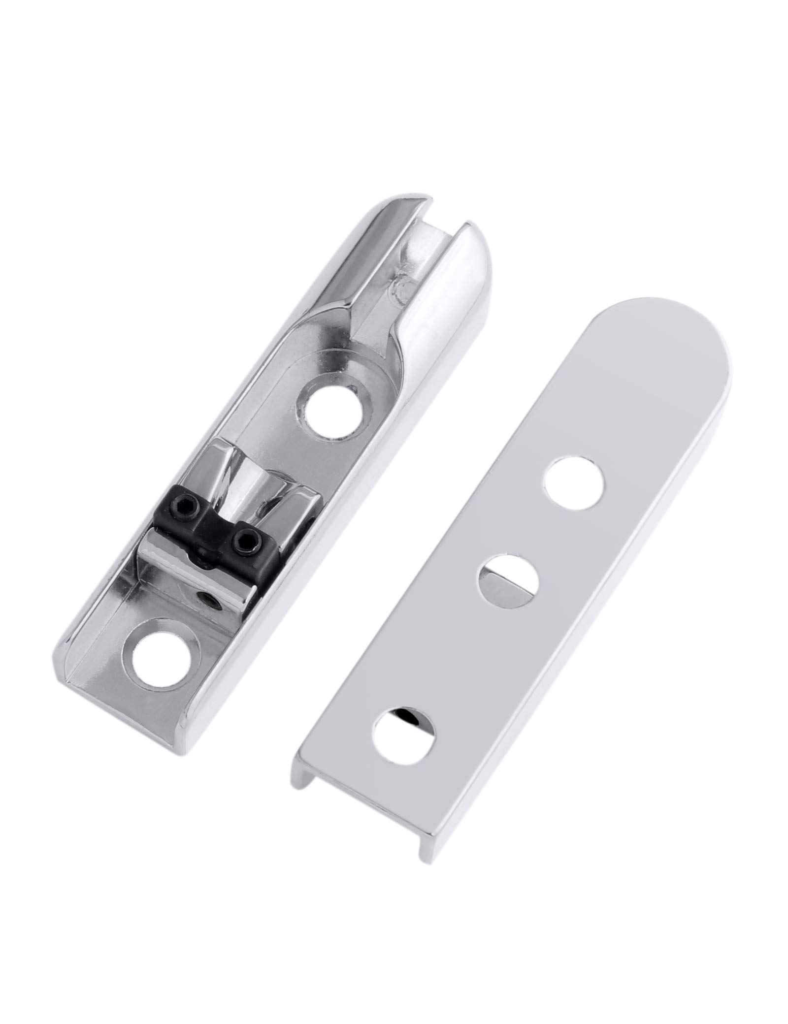 Holmer Bassgitarre Steg Einzelne Bassbrücke Saitenhalter Single String Bass Bridge für 4 Saiten Bass Gitarre Heavy Duty Zink Sattel (Chrom)