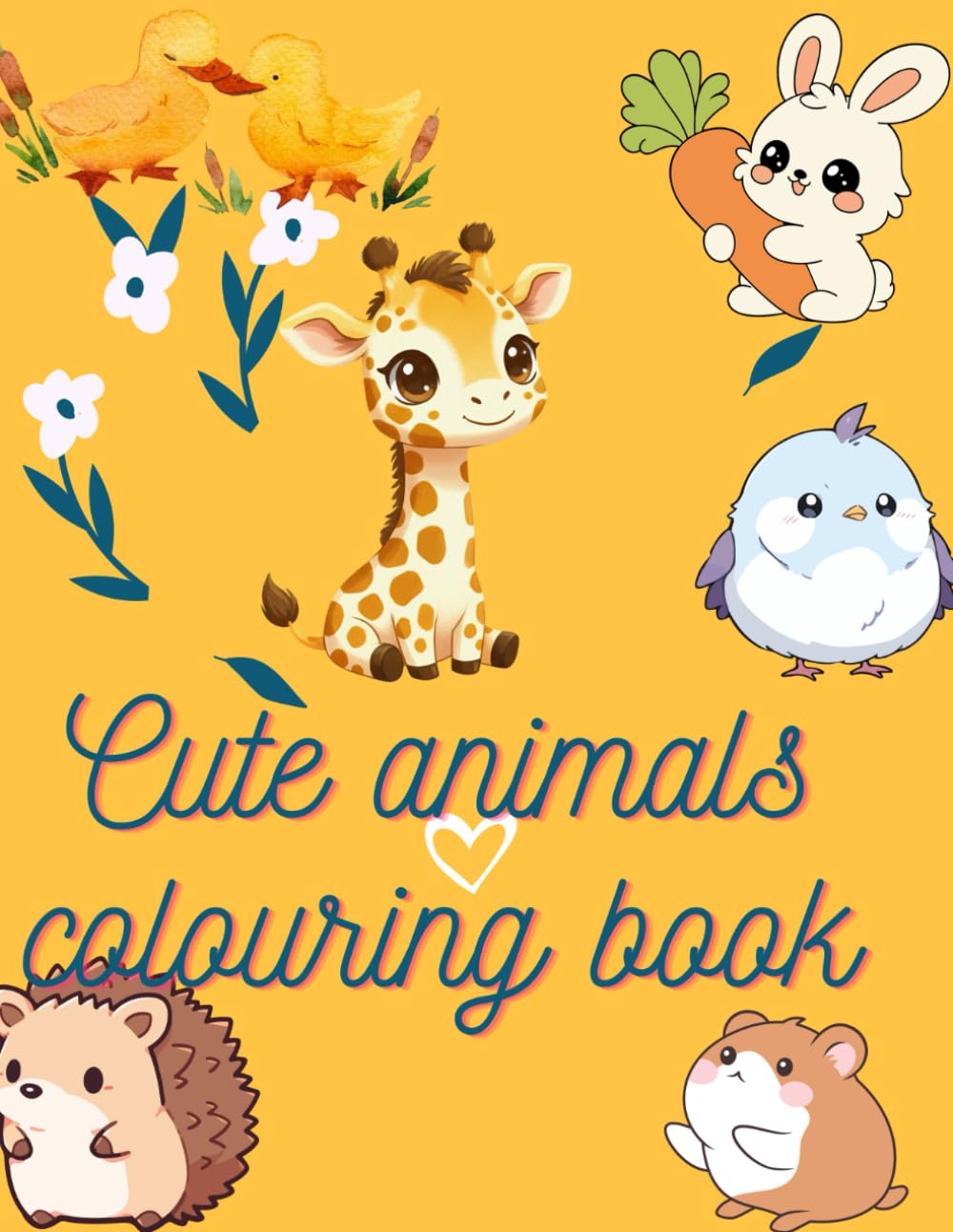 Cute Animals Colouring Book: Adorable cute animals for your kids to enjoy
