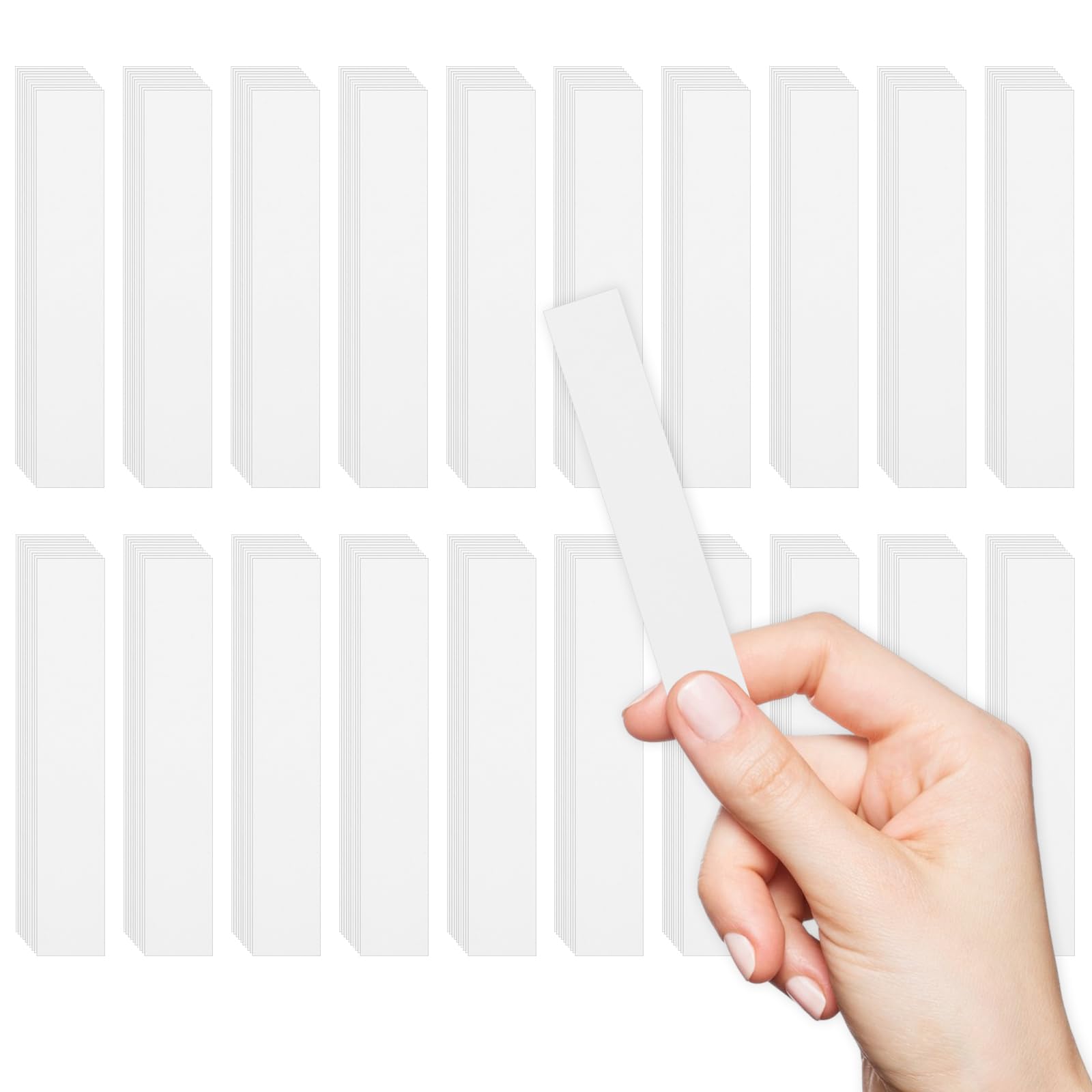 Bewudy 200 Piezas Tiras Reactivas de Perfume de Papel, Tiras Probadoras de Perfume, Papel Probador de Aroma de Aromaterapia Rectangular para Probar Fragancias Aceites Esenciales (9 x 1,5 cm)