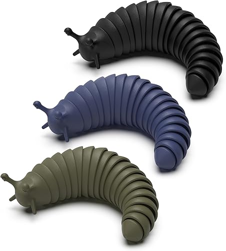 Miniatura 16 de Cevioce Juguete Fidget Slug, Juguetes Fidget Sensoriales de Babosa para Niños y Adultos, 3 Piezas Juguetes Sensoriales para Autismo para Niños