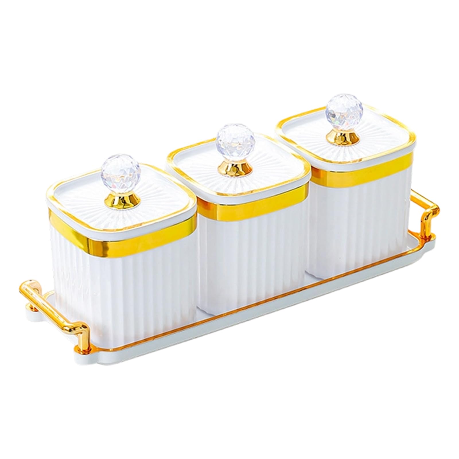 CAZSTYK Clear Multiple Section Food Storage Box Ideal for Countertop Kitchen Organization Clear Store Container