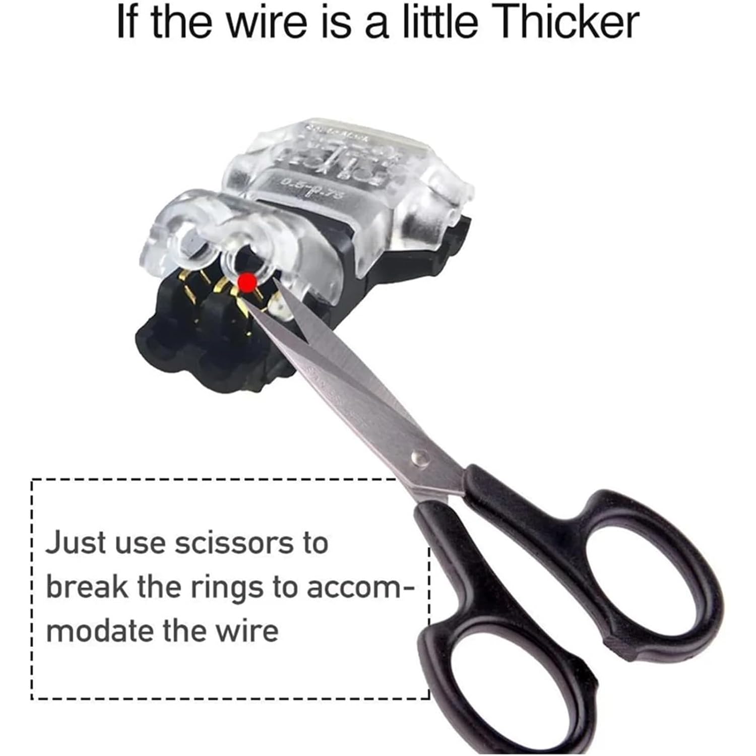 2 Pin 3/2 Way Wire Connector, Universal Compact Wire T Tap I Type Connectors Electrical Wire Connection Self-Stripping 5Pcs(Each 5pcs)