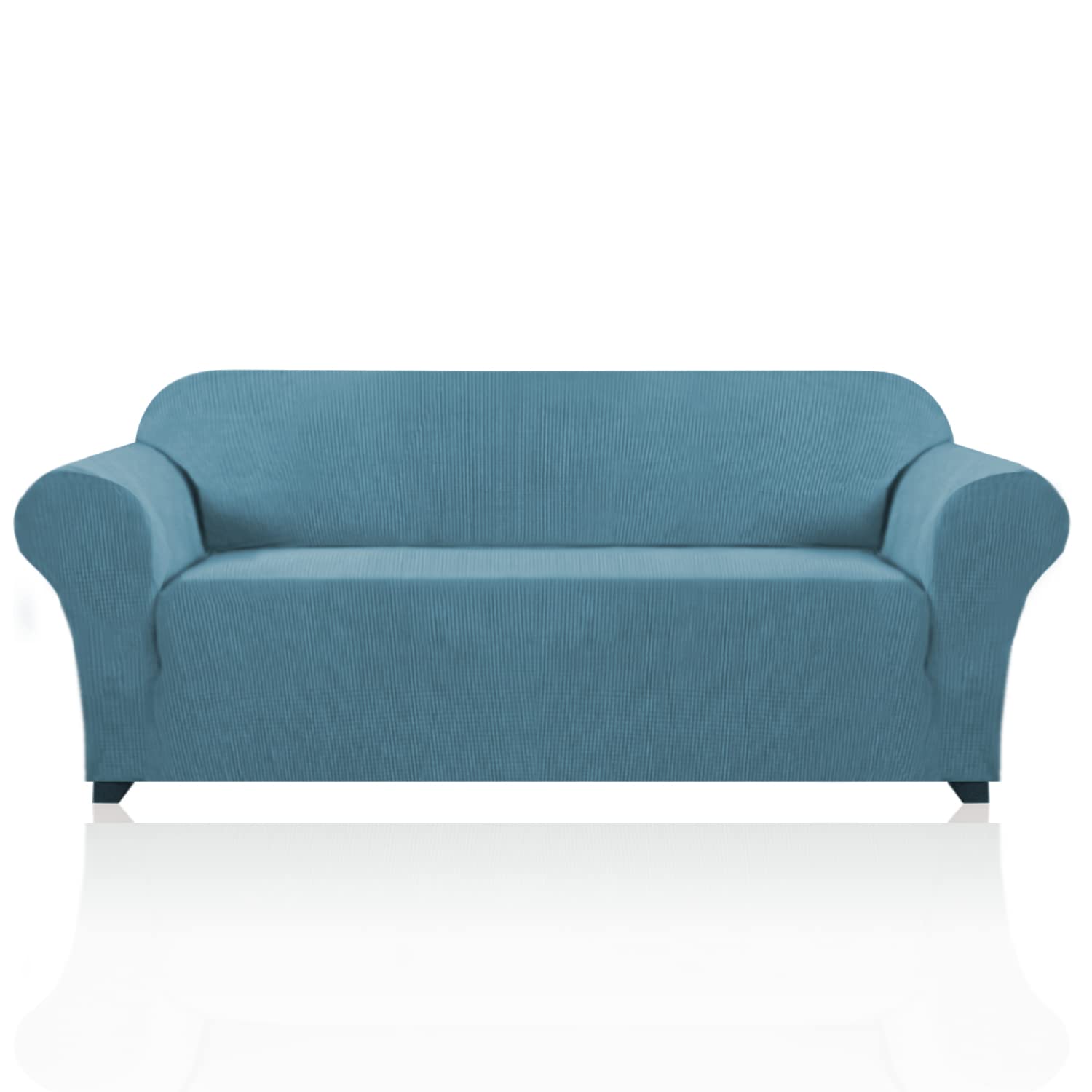 PrinceDeco Couch Covers for 3 Cushion Couch Sofa Pet Friendly Extra Large Couch Cover for Oversized Sofa Washable Furniture Protector Fitted Sofa Slipcovers Stay in Place(XL Sofa, Storm Blue)