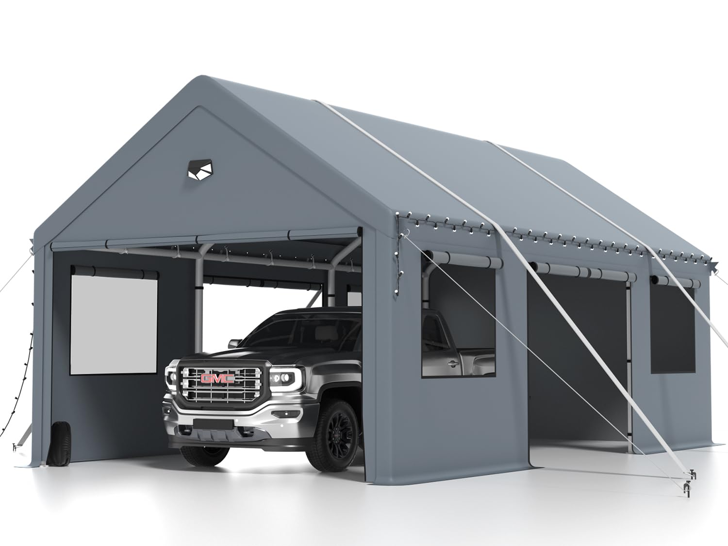Carports 10X20 Heavy Duty，Portable Car Port Garage，Carport Canopy with Side Doors，Outdoor Car Shelter All Weather
