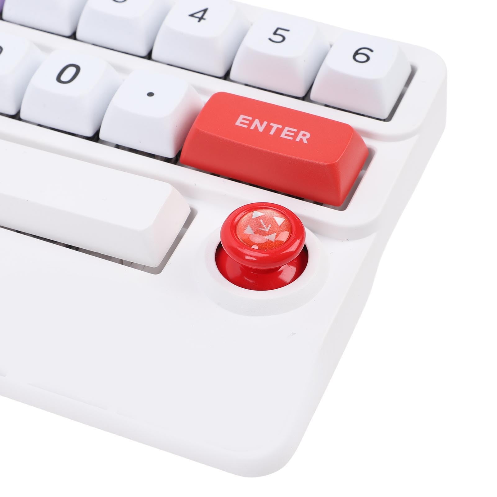 SUNGOOYUE Pavé Numérique Mécanique, 19 Touches échangeables à Chaud avec Touches Macro Programmables et Contrôle par Joystick, 12 Modes D'éclairage, Connexion USB C Filaire pour PC (White)