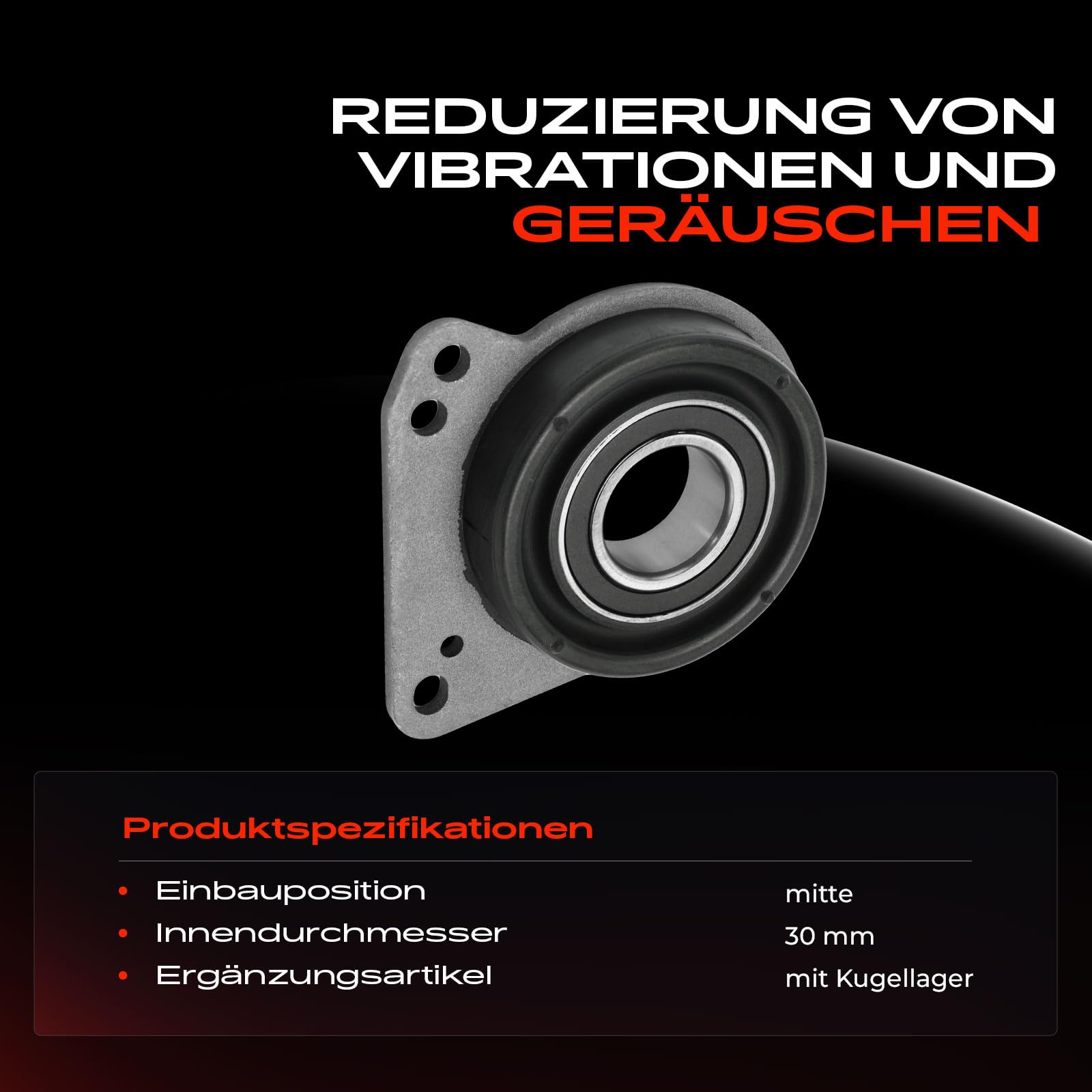 Frankberg Lagerung Gelenkwelle mit Kugellager Kompatibel mit Fiesta IV JA JB 1.3L-1.8L 1995-2002 Galaxy WGR 1.9L-2.8L 1995-2006 Mondeo III B5Y 2.5L 3.0L 2000-2007 Replace# 96BG3C08E1A