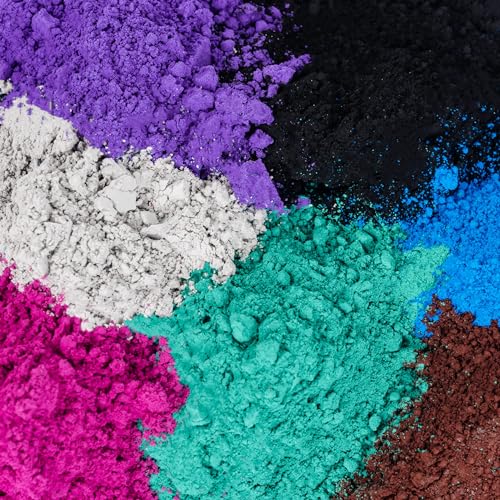 GOODTAKE 8 Colors Concrete Pigment, Iron Oxide Pigment Powder, Epoxy Color Pigment Concrete Cement Dye Color Pigment, Bath Bombs Coloring Powder (8 Colors), 4...