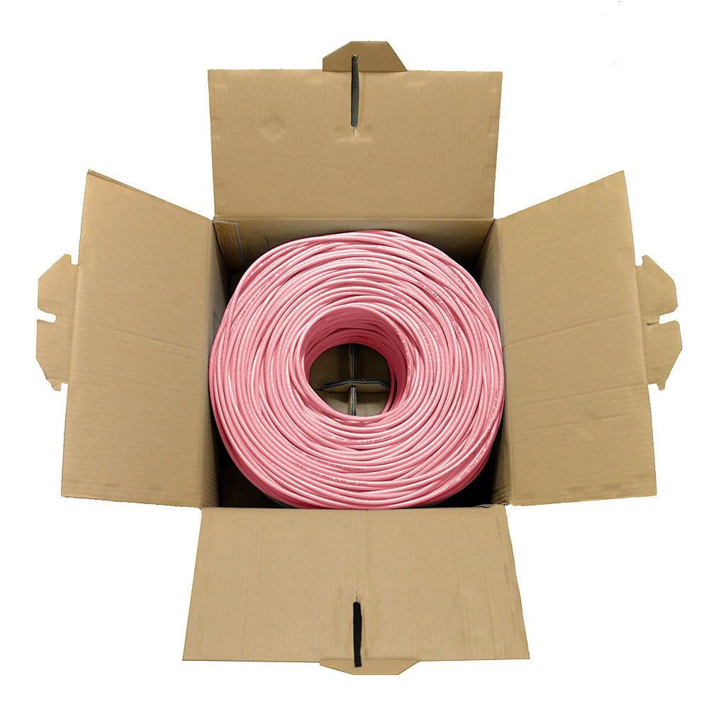 Dripstone Câble solide CAT6 UTP de 305 m - 23 AWG/LAN - Ethernet RJ45 - Rose