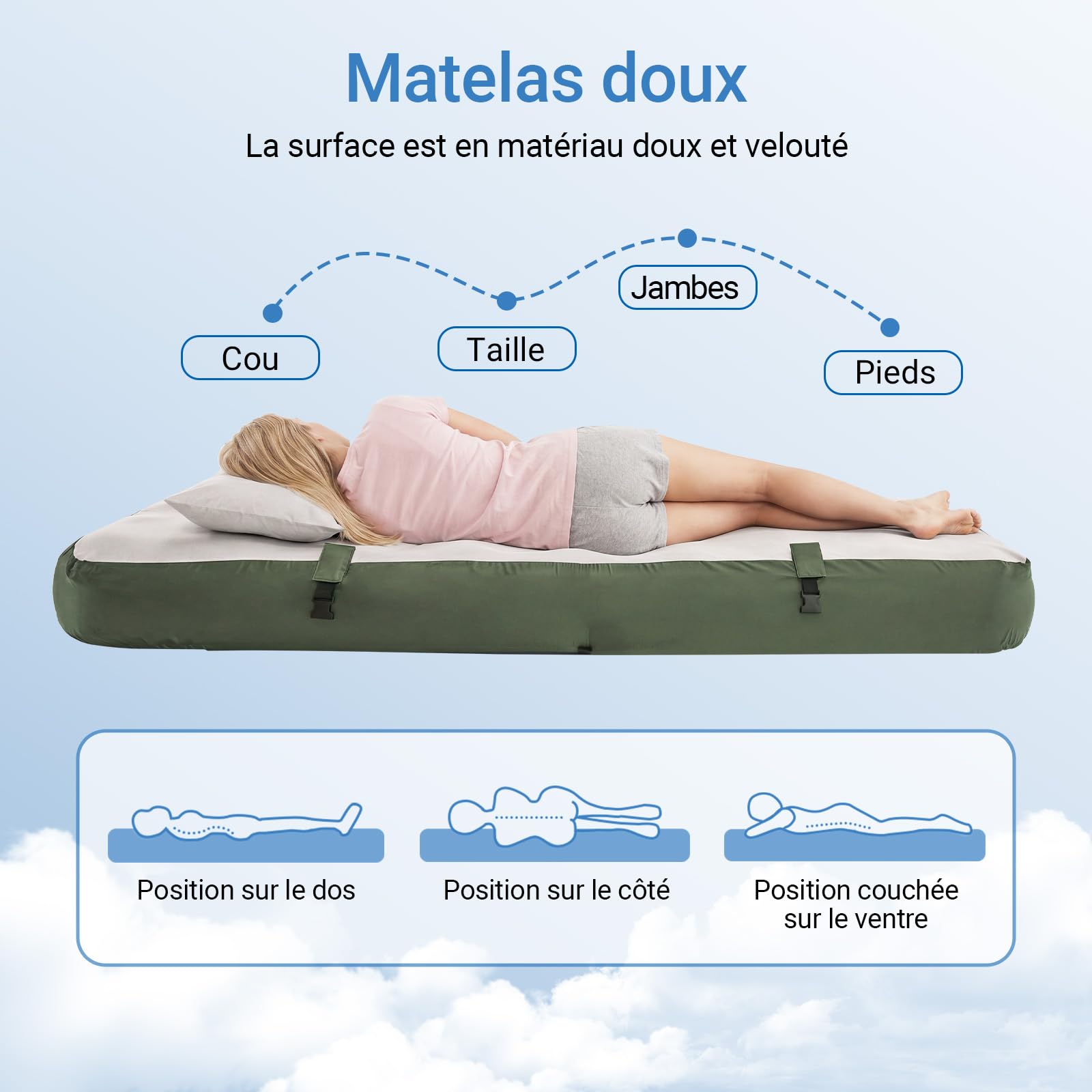 SoBuy Tente de Camping Extérieure Vert Tentes Double avec Crochet pour Lampe et Sacs de Rangement pour Chaussures Tente 3-en-1 Vert