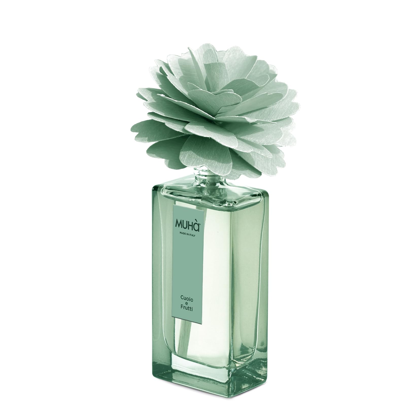 MUHA' Peony Diffuser - Leer & Vruchten Kamerdiffuser 50 Ml - Luxe Geur Met Pioenroos Van Berkenhout