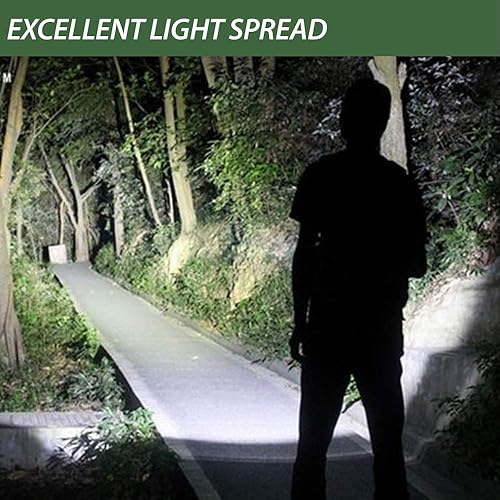 Miniatura 9 de EcoGear FX Kit de linterna táctica LED Zoomable TK120X 5 modos de luz, alta salida de lúmenes, resistente al agua para seguridad y uso doméstico