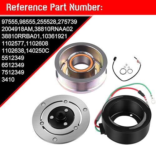 Miniatura 6 de cciyu Embrague del compresor del aire acondicionado compatible para Honda Civic 1.8L 2006-2011 Asamblea de compresores de reparación de automóviles