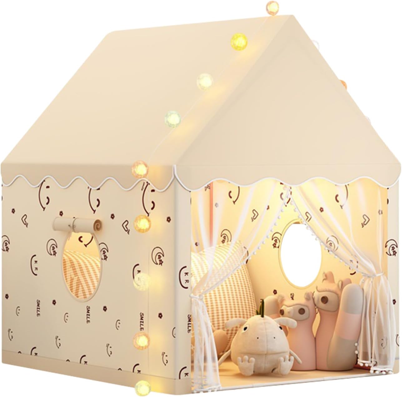 Ergocar Children's Tent Indoor Outdoor Game House Castle with Mat Ball Light Cloud Butterfly Suitable for Toddlers Boys and Girls